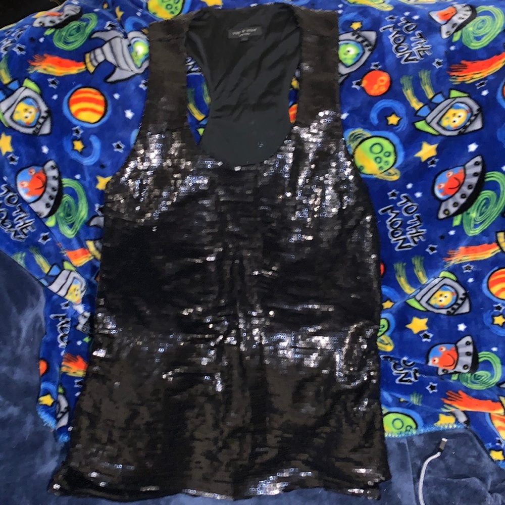Rag & Bone. Sequin Silk Racer Back. Size Large. B… - image 1